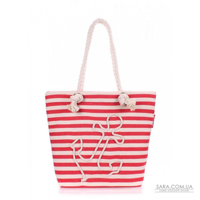 Літня бавовняна сумка POOLPARTY Anchor з якорем (anchor-red) Літня бавовняна сумка POOLPARTY Anchor з якорем (anchor-red)