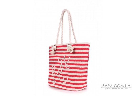 Літня бавовняна сумка POOLPARTY Anchor з якорем (anchor-red)