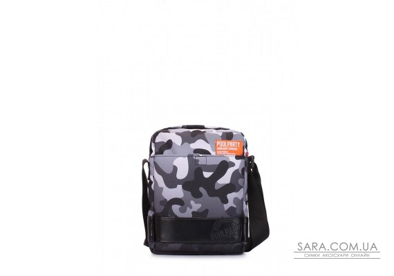 Чоловіча текстильна сумка з ременем на плече POOLPARTY камуфляжна (pool-94-victory)