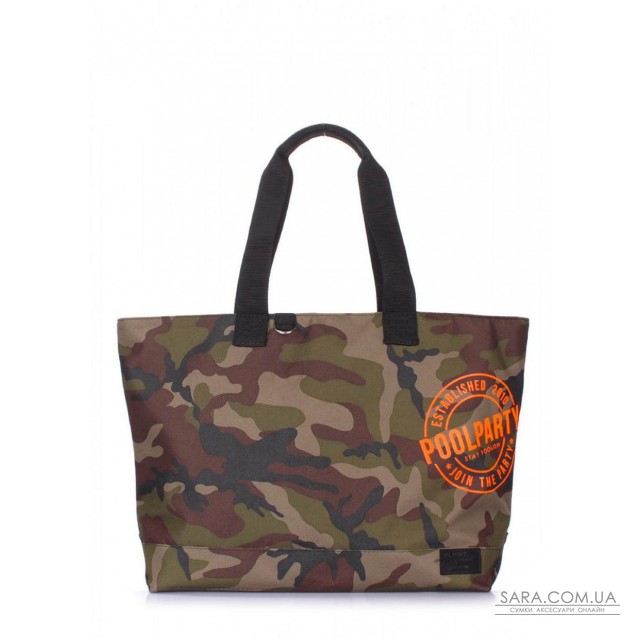 Повсякденна текстильна сумка POOLPARTY Riot камуфляжна (riot-camo) Повсякденна текстильна сумка POOLPARTY Riot камуфляжна (riot-camo)