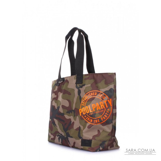 Повсякденна текстильна сумка POOLPARTY Riot камуфляжна (riot-camo) Повсякденна текстильна сумка POOLPARTY Riot камуфляжна (riot-camo)