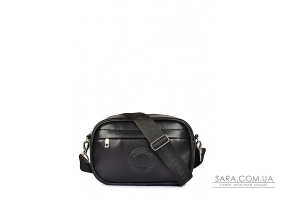 Чорна сумка з ременем на плече POOLPARTY Capsule зі штучної шкіри (capsule-black)