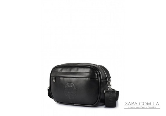 Чорна сумка з ременем на плече POOLPARTY Capsule зі штучної шкіри (capsule-black)