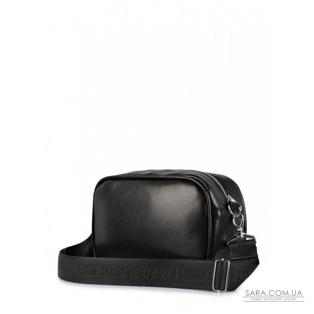 Чорна сумка з ременем на плече POOLPARTY Capsule зі штучної шкіри (capsule-black) Чорна сумка з ременем на плече POOLPARTY Capsule зі штучної шкіри (capsule-black)