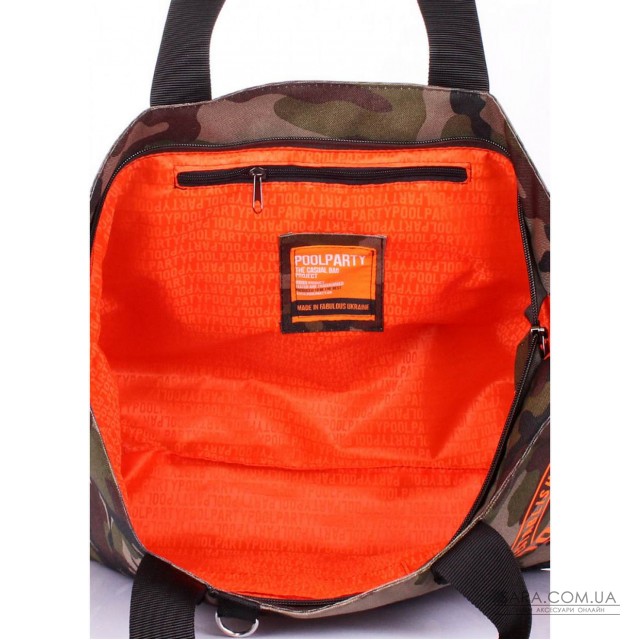 Повсякденна текстильна сумка POOLPARTY Riot камуфляжна (riot-camo) Повсякденна текстильна сумка POOLPARTY Riot камуфляжна (riot-camo)