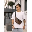 Чоловіча сумка на пояс бананка Sambag Tirso Max шоколадна