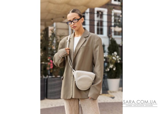 Жіноча кроссбоді сумка бананка Sambag  Sofi сіра