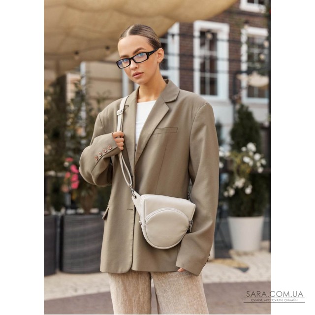 Жіноча кроссбоді сумка бананка Sambag Sofi сіра Жіноча кроссбоді сумка бананка Sambag Sofi сіра