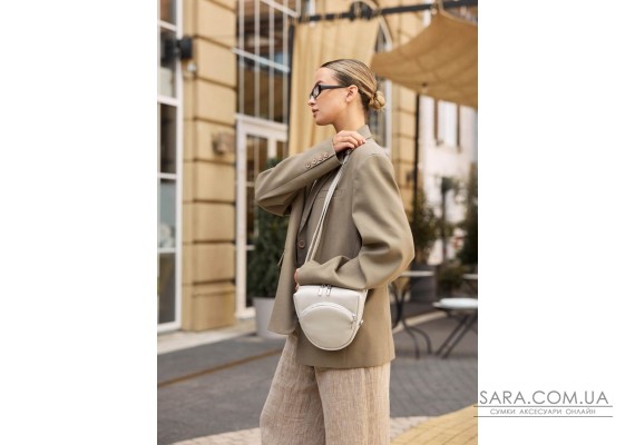 Жіноча кроссбоді сумка бананка Sambag  Sofi сіра