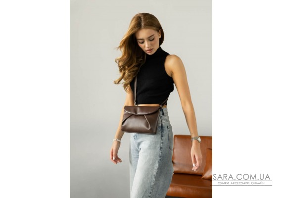 Жіноча сумка через плече Sambag Rose шоколадна