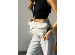 Жіноча сумка через плече Sambag Rose сірий шовк