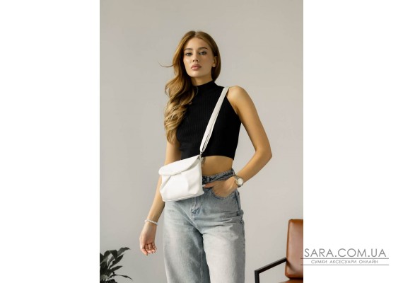 Жіноча сумка через плече Sambag Rose біла