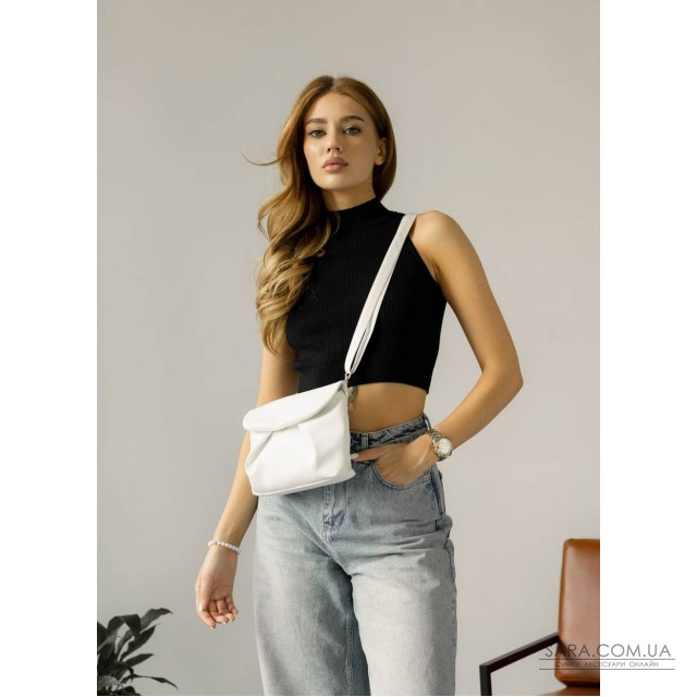 Жіноча сумка через плече Sambag Rose біла Жіноча сумка через плече Sambag Rose біла