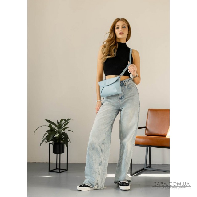 Жіноча сумка через плече Sambag Rose блакитна Жіноча сумка через плече Sambag Rose блакитна