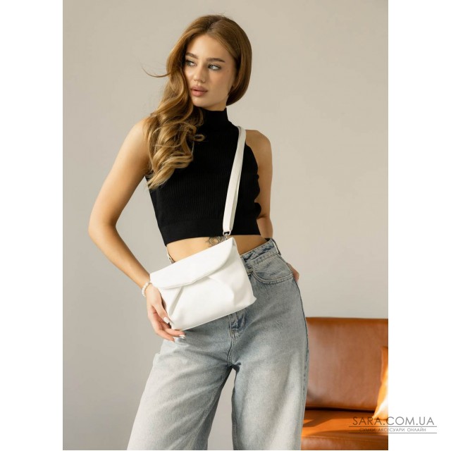 Жіноча сумка через плече Sambag Rose біла Жіноча сумка через плече Sambag Rose біла