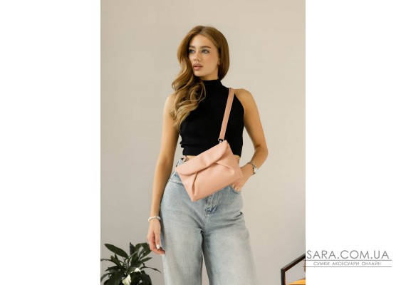 Жіноча сумка через плече Sambag Rose пудра