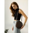 Жіноча кругла сумка Sambag Bale шоколадна