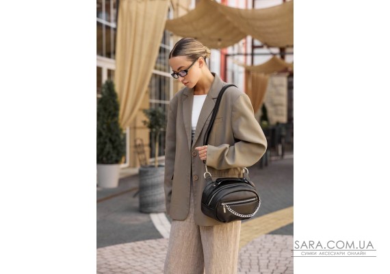 Сумка через плече жіноча бананка Sambag Pure чорна