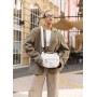 Сумка через плече жіноча бананка Sambag Pure біла