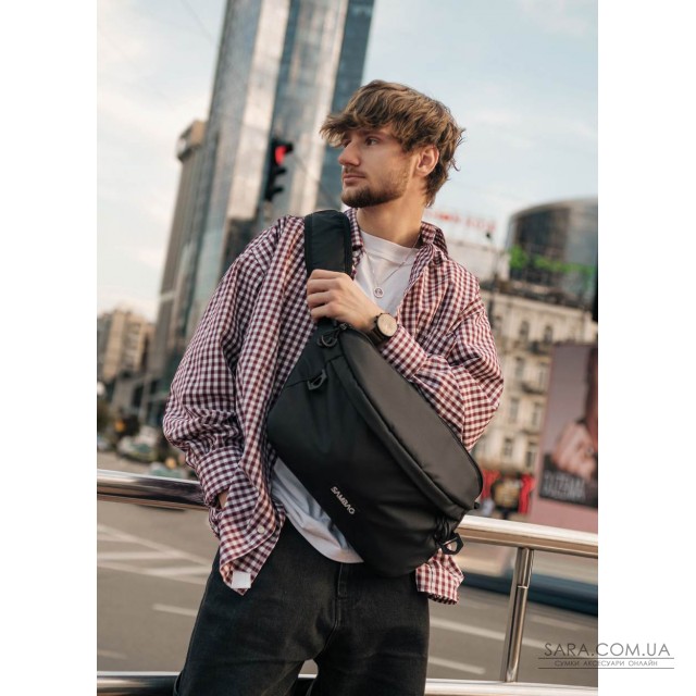 Чоловіча cумка-бананка під ноутбук Sambag Urban Laptop Чоловіча cумка-бананка під ноутбук Sambag Urban Laptop