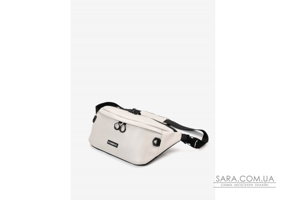 Чоловіча cумка-бананка під ноутбук Sambag Urban Laptop тепло-сіра