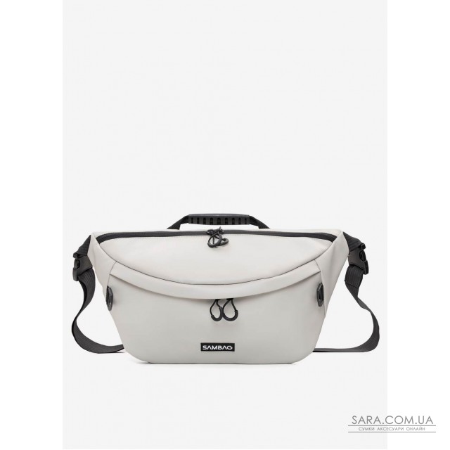 Чоловіча cумка-бананка під ноутбук Sambag Urban Laptop тепло-сіра Чоловіча cумка-бананка під ноутбук Sambag Urban Laptop тепло-сіра