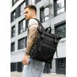 Мужской рюкзак Sambag Roll Top черный оксфорд принт