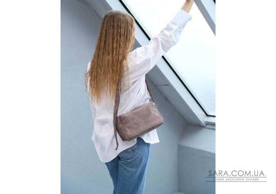 Замшевая женская сумка «Feit» капучино WeLassie