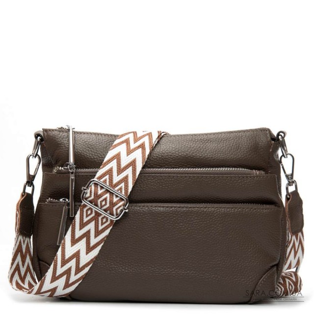 Сумка Шкіряна Жіноча Класична ALEX RAI 8269 dark khaki Сумка Шкіряна Жіноча Класична ALEX RAI 8269 dark khaki