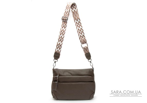 Сумка Шкіряна Жіноча Класична ALEX RAI 8269 dark khaki