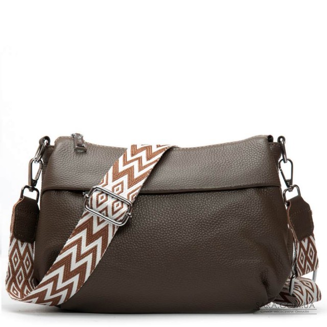 Сумка Шкіряна Жіноча Класична ALEX RAI 6001 dark khaki Сумка Шкіряна Жіноча Класична ALEX RAI 6001 dark khaki