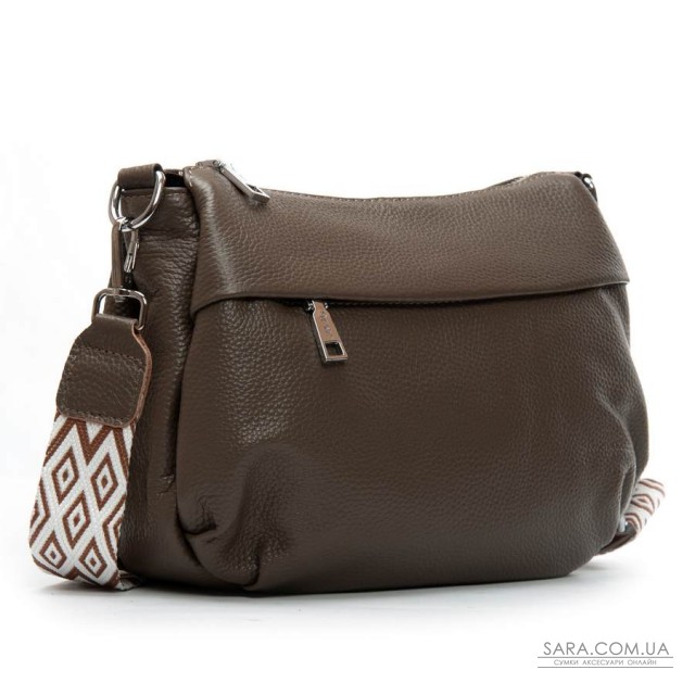 Сумка Шкіряна Жіноча Класична ALEX RAI 6001 dark khaki Сумка Шкіряна Жіноча Класична ALEX RAI 6001 dark khaki