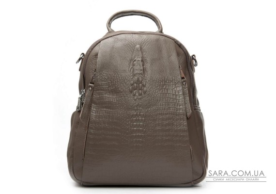 Сумка Женская Рюкзак кожа ALEX RAI 8907-9 grey croco