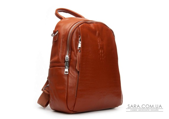 Сумка Женская Рюкзак кожа ALEX RAI 8907-9 camel croco