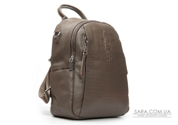 Сумка Женская Рюкзак кожа ALEX RAI 8907-9 grey croco