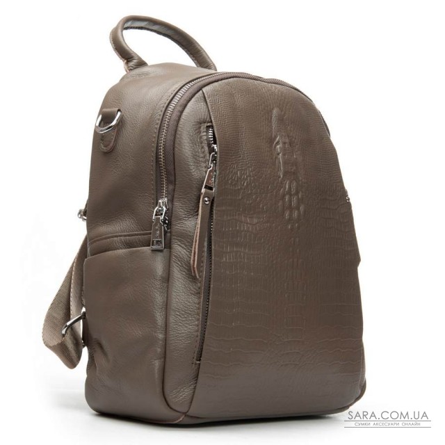 Сумка Женская Рюкзак кожа ALEX RAI 8907-9 grey croco Сумка Женская Рюкзак кожа ALEX RAI 8907-9 grey croco