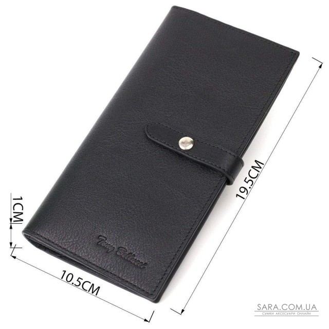 Женский тонкий кошелек из натуральной кожи Tony Bellucci 22036 Черный Женский тонкий кошелек из натуральной кожи Tony Bellucci 22036 Черный