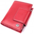 Яркий кожаный кошелек для женщин с интересной монетницей ST Leather 19448 Красный