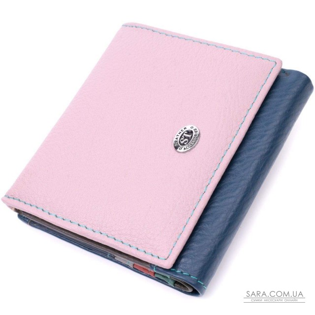 Симпатичный женский кошелек с оригинальной монетницей из натуральной кожи ST Leather 19512 Разноцветный Симпатичный женский кошелек с оригинальной монетницей из натуральной кожи ST Leather 19512 Разноцветный