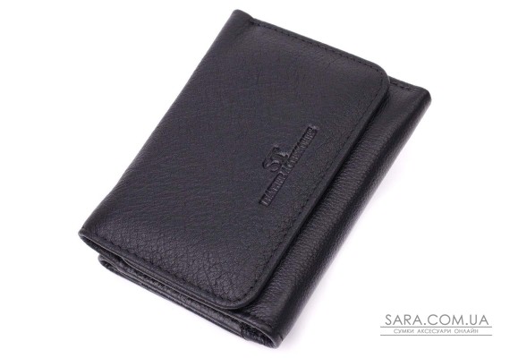 Кожаный лаконичный кошелек для женщин ST Leather 22506 Черный