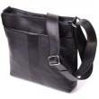 Красива сумка через плече для чоловіків із натуральної шкіри GRANDE PELLE 22883 Чорна