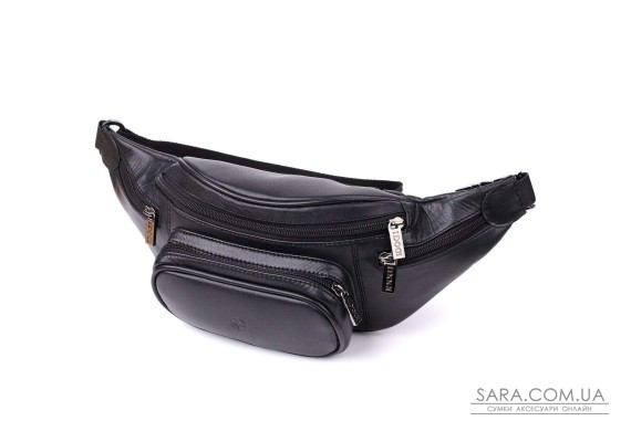 Цікава чоловіча сумка на пояс із гладкої натуральної шкіри Tony Perotti 20880_1 (6000 nero) Чорний