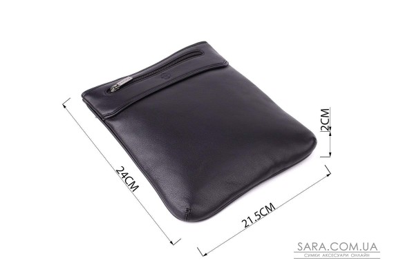 Чоловіча сумка через плече з натуральної шкіри Tony Perotti 20881_1 (6045 nero) Чорний