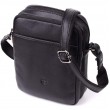 Вертикальна чоловіча сумка через плече з натуральної шкіри Tony Perotti 20883_1 (6049 nero) Чорний