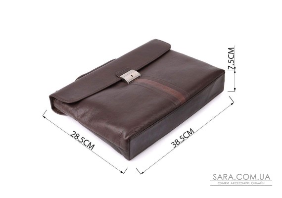 Стильна чоловіча сумка для ноутбука з натуральної шкіри Tony Perotti 20903_1 (9514 moro) Коричневий