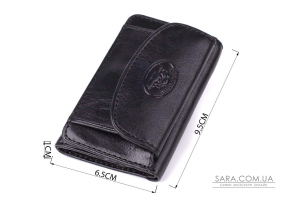 Компактный женский кошелек из глянцевой натуральной кожи Tony Perotti 20886_1 (1263 nero) Черный