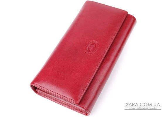 Вместительный женский кошелек из глянцевой натуральной кожи Tony Perotti 20893_1 (1911 rosso) Красный