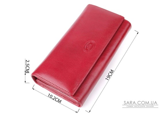 Вместительный женский кошелек из глянцевой натуральной кожи Tony Perotti 20893_1 (1911 rosso) Красный