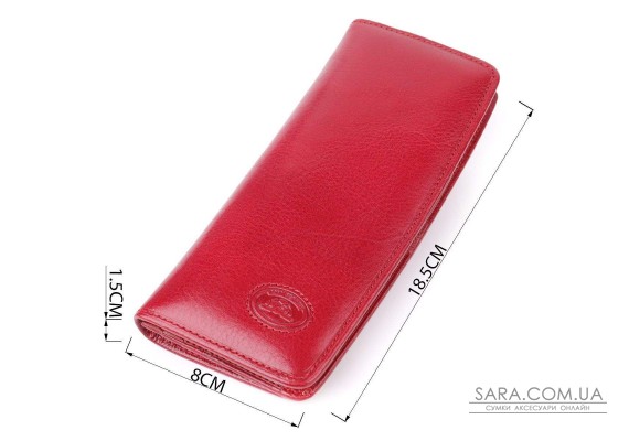 Стильный женский бумажник из глянцевой натуральной кожи Tony Perotti 20895_1 (2701Z rosso) Красный