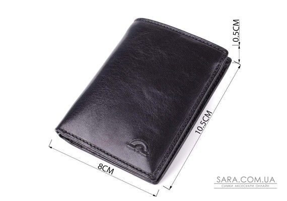 Небольшой бумажник для мужчин из глянцевой натуральной кожи Tony Perotti 20898_1 (3549 nero) Черный